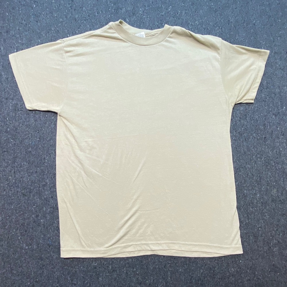 Campbellsville Apparel Military T Shirt Large L Mens Tan Tactical Moisture Wick